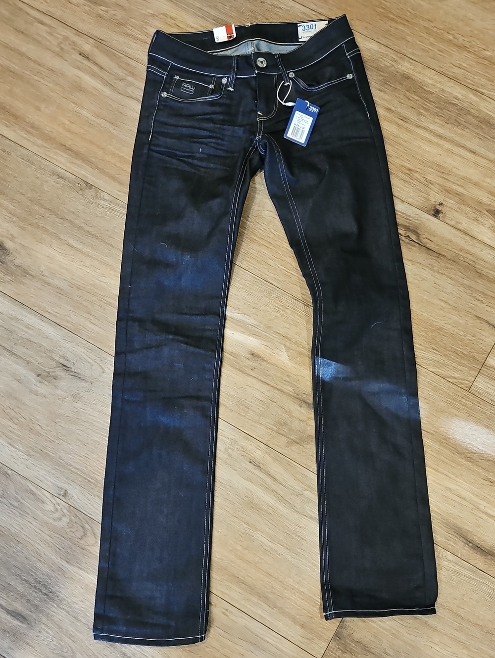 NWT G-Star RAW 3301 Comfort Arctic Denim Jeans Size 25x32